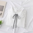 thumbnail image 5 of CAUYDY Collared Shirts for Girls Kids Long Sleeve Button Down Fly Sleeve Blouse, School Uniform Top for Fall Winter Daily Wear OTHER Sizes 9-10 Years, 5 of 6
