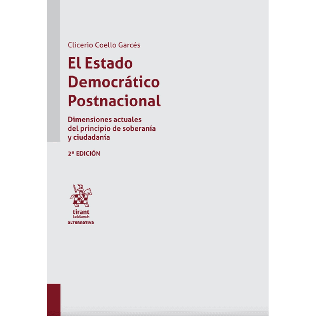 EL ESTADO DEMOCRATICO POSTNACIONAL TIRANT LO BLANCH Pasta Blanda