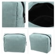 thumbnail image 3 of 1 Pc Women Portable Makeup Bag for Vacation Camping Outdoor Activities Blue Corduroy, 3 of 3