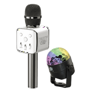 Black Party2Go Bluetooth Karaoke Microphone and Disco Ball Set (P2G-Black)