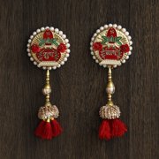 Webelkart Premium Designer Shubh Labh Wall Hanging For Wall, Door, Diwali Decor (Multicolour, 9.00" X 3.50") -Pack Of 2