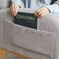 thumbnail image 5 of Rocking Chair Nursery with Waist Pillow, 27.2"W Modern Upholstered High Back Accent Lounge Chair Armchair with 2 Side Pockets, Nursery Rocker Glider Wingback Chair for Living Room Bedroom, Grey, 5 of 7