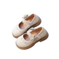 thumbnail image 5 of hoksml Girls Mary Jane Flats with Lace Pearl Toddler Little Kid Cute School Uniform Shoes, 5 of 9