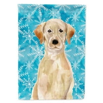 Yellow Labrador Winter Garden Flag