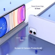 ULAK iPhone 11 Case for Women Girls, 3 in 1 Liquid Silicone Phone Case for Apple iPhone 11 6.1 inch Slim Shockproof, Purple