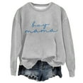 thumbnail image 4 of Chandail en Molleton Brodé pour Femmes, Manches Longues, Col Rond, Imprimé Lettre Drôle, 4 of 4