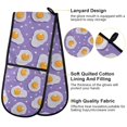 thumbnail image 4 of Dailycode Double Sided Oven Mitt with Loop Heat Resistant Kitchen Long Potholders 7" x 35" Eggs and Polka Dots, 4 of 6
