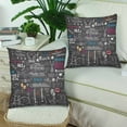 thumbnail image 2 of MKHERT Music Instrument Doodle Pillowcase Pillow Protector Cushion Cover 18x18 inch,Set of 2, 2 of 2