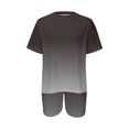 thumbnail image 4 of DEELLEEO Liquidation d'Économies du Printemps à Moins de 10,00 Ensembles 2 Pcs pour Femmes pour l'Été Mode Femme Blouse à Col Rond Hauts à Manches Courtes Shorts Ensembles de Tenue Décontractée, 4 of 5