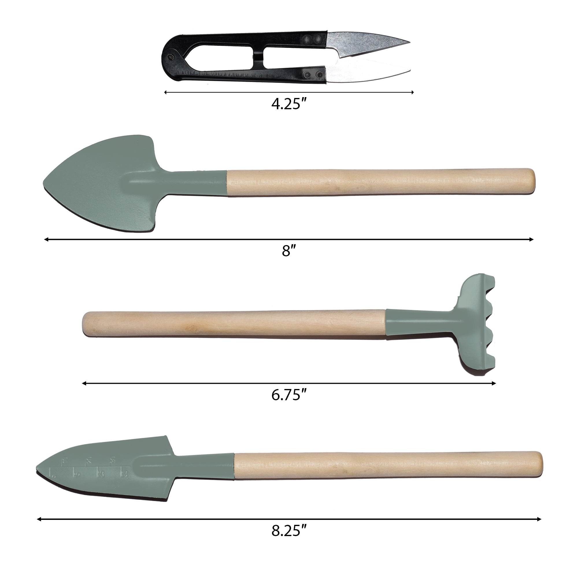 Vintage Garden Kit with Pots & Tools – Nature-Print Ceramic Planters Indoor Gardening Starter Set