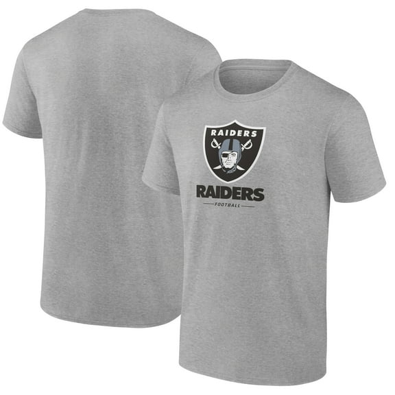 Men's  Heather Gray Las Vegas Raiders Team Lockup T-Shirt