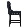 thumbnail image 4 of WestinTrends Wordford 24" Tufted Velvet Counter Stool, Black/ Black, 4 of 9