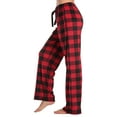 thumbnail image 2 of Just Love Women's Plush Pajama Pants 7060-10821-XL-SIOC (Red Black Buffalo Plaid Fleece, Medium), 2 of 3