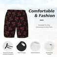 thumbnail image 5 of Lsque Mens Swim Trunks Red Snake Pattern - Bathing Suit Compression Liner - Beach Swim Shorts Swimwear - (S-3XL) - Stretch Quick Dry -3X-Large, 5 of 9