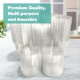 thumbnail image 2 of [100 Sets - 16 oz] Clear Plastic Cups with Lids Disposable Iced Coffee Tea Juice Frozen Smoothie, 2 of 9