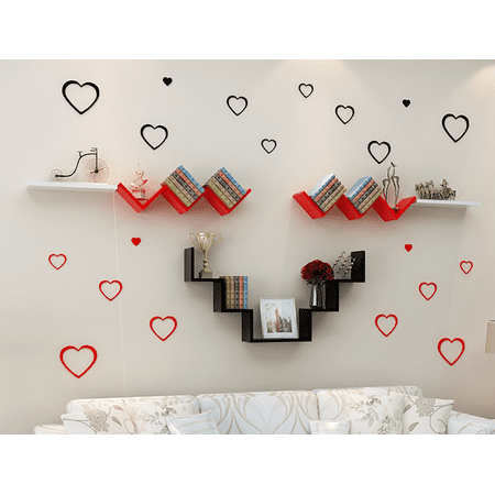 Creative Shelf Modern Floating Wall Shelf,Fashionable Creative Floating Wall Shelf Rack Organizer Hanging Bookshelf Home Decor ()