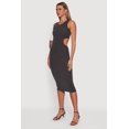 thumbnail image 2 of Women's Rib Knit Cut Out Back Midi Tank Dress, 2 of 3