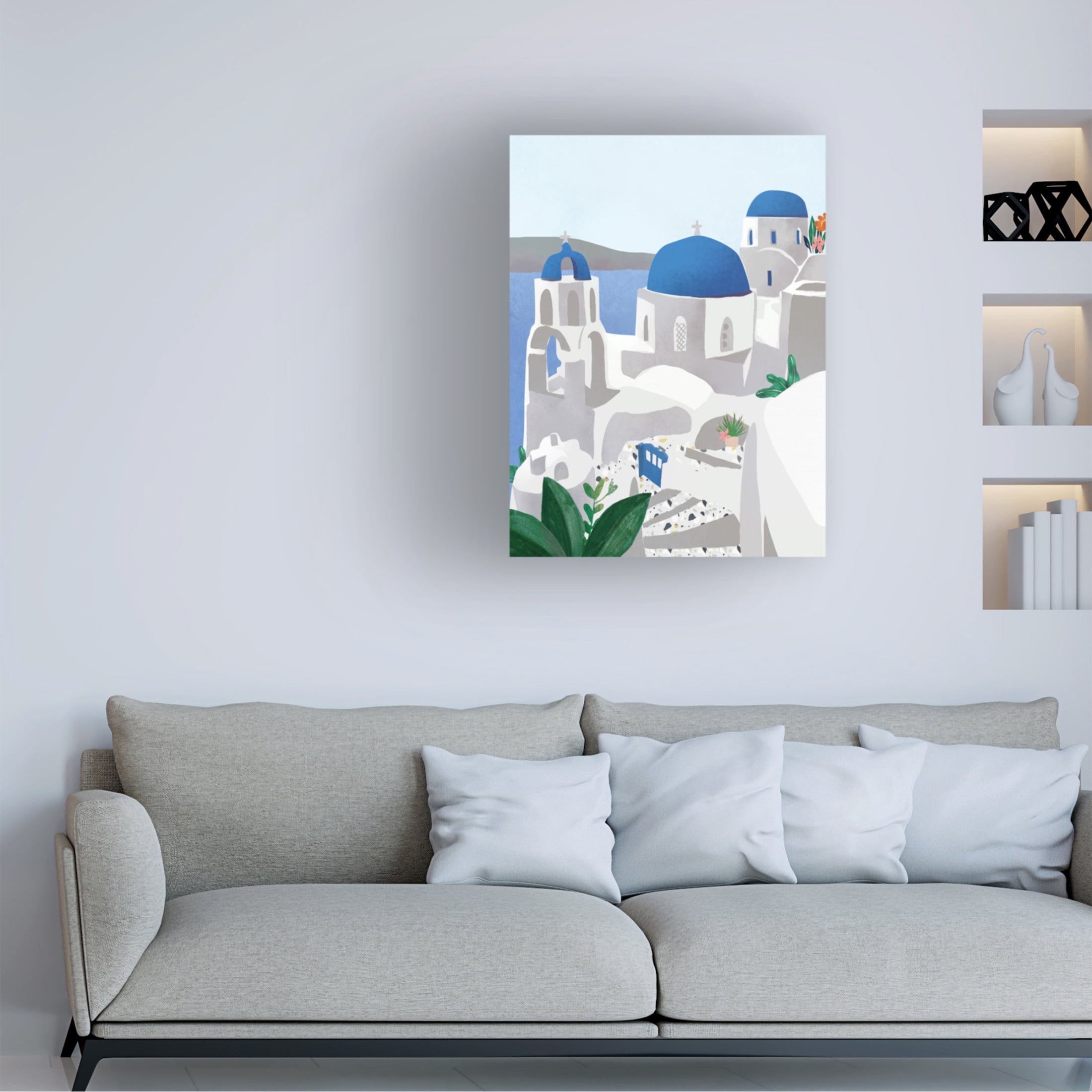 Trademark Fine Art Petra Lizde Santorini island Canvas Wall Art