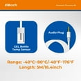 thumbnail image 3 of Elitech External Glycol Bottle Temperature Probe, Temperature Sensor Matches with RCW-360Pro Device only, Monitor -40~176℉(-40~80℃), Audio Plug Connector, 16.4ft, 3 of 5