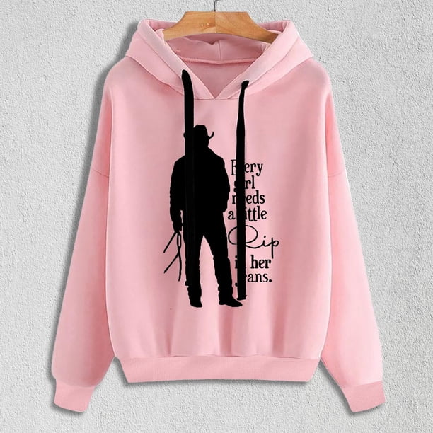Pntutb Moda Mujer Casual Texto Divertido Letra Impreso Blusa De Manga Larga Bolsillo Pullover tops Sudaderas Con Capucha Pntutb Pntutb-1297