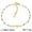 Gold Gray KB179755KFC, variant on Womens Titanium Steel Bracelet with Resin Vintage Electroplated Letter Number and Text Cross European Fashion Jewelry