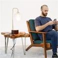 thumbnail image 5 of JERFIT Modern Arched Table Lamp with Glass Globe, Mid-Century Bronze Desk Light for Bedroom, Living Room, Study Office Decor, 5 of 10