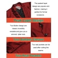 thumbnail image 5 of COOFANDY Mens Casual Blazer Valentine's Day Red Metallic Jacket 70s Disco Party Suit Jacket, 5 of 6