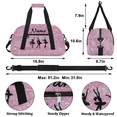 thumbnail image 2 of Qzaxky Custom Dance Bag Personalized Gym Bag Duffle Bag Large Dance Bag for Girls with Name Overnight Bag Mermaid Pink, 2 of 7
