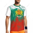 thumbnail image 5 of Exclusive design Bulgaria Flag Grain 3D Printed Men For Running Bike Soccer Tennis Fitness Sports tshirt Mesh Fans Short T-shirt, 5 of 10
