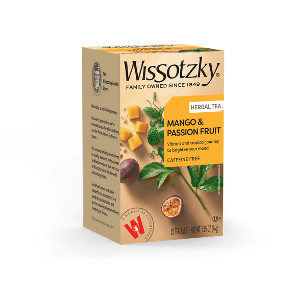Wissotzky, Herbal Tea, Mango & Passion Fruit Flavored 20pk