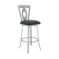 thumbnail image 1 of Mollymauk Contemporary 26" Faux Leather Counter Height Stool in Gray, 1 of 7