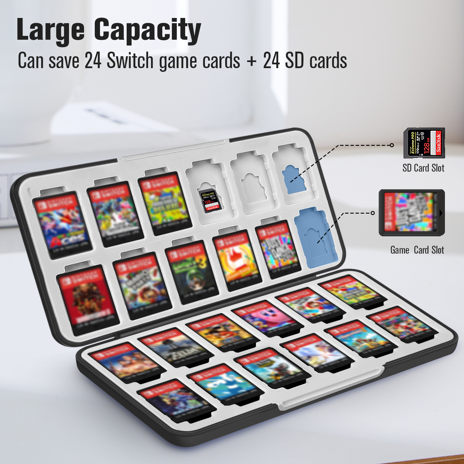 CaseBot Game Card Case For Nintendo Switch, 48 Slots photo 6