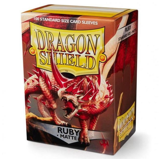 Arcane Tinmen ATM11037 DP - Dragon Shield Sleeves Playing Cards, Matte Ruby - 100 Sleeves Per Box
