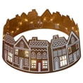 thumbnail image 1 of ziyahi Gingerbread Tree Circle With Snowflake Patterns Christmas Tree Collar Christmas Tree Skirt 26 inches, 1 of 6