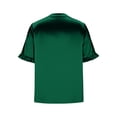 thumbnail image 5 of Xijirk Women's V-Neck Satin Blouse Short Sleeve Ruffle Shirt with Pleated Front Casual Top for Everyday Wear,M, 5 of 8