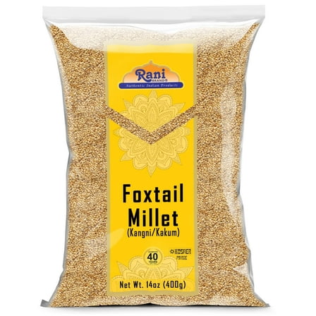 Rani Foxtail Millet Polished (Setaria italica) Ancient Grains 400g (14oz) ~ All Natural | Gluten Friendly | NON-GMO | Kosher | Vegan | Indian Origin | Kangi / Kakum / Navane / Tenai / Korralu / Korra