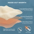 thumbnail image 5 of Cozy Comfort Electric Blanket Heated Full - Soft Ribbed Flannel Heated Blanket, Fast Heating Electric Throw with 6 Heating Levels & 4 Time Settings, 3 Hours Auto-Off, Cream, 5 of 6