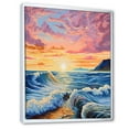 thumbnail image 2 of Designart "Sunrise Over The Rainbow Ocean IV" Ocean Floater Framed Wall Art Prints, 2 of 5