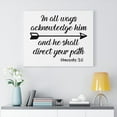 thumbnail image 2 of Scripture Walls He Shall Direct Your Path Proverbs 3:6 Bible Verse Canvas Christian Wall Art Ready to Hang Unframed, 2 of 12