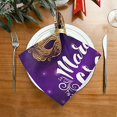 thumbnail image 2 of Bestwell 1 pcs Mardi Gras Cloth Napkins , Oversized Washable Reusable Polyester Dinner Table Napkins for Family, Restaurant, Party Decor, 20" x20", 2 of 7
