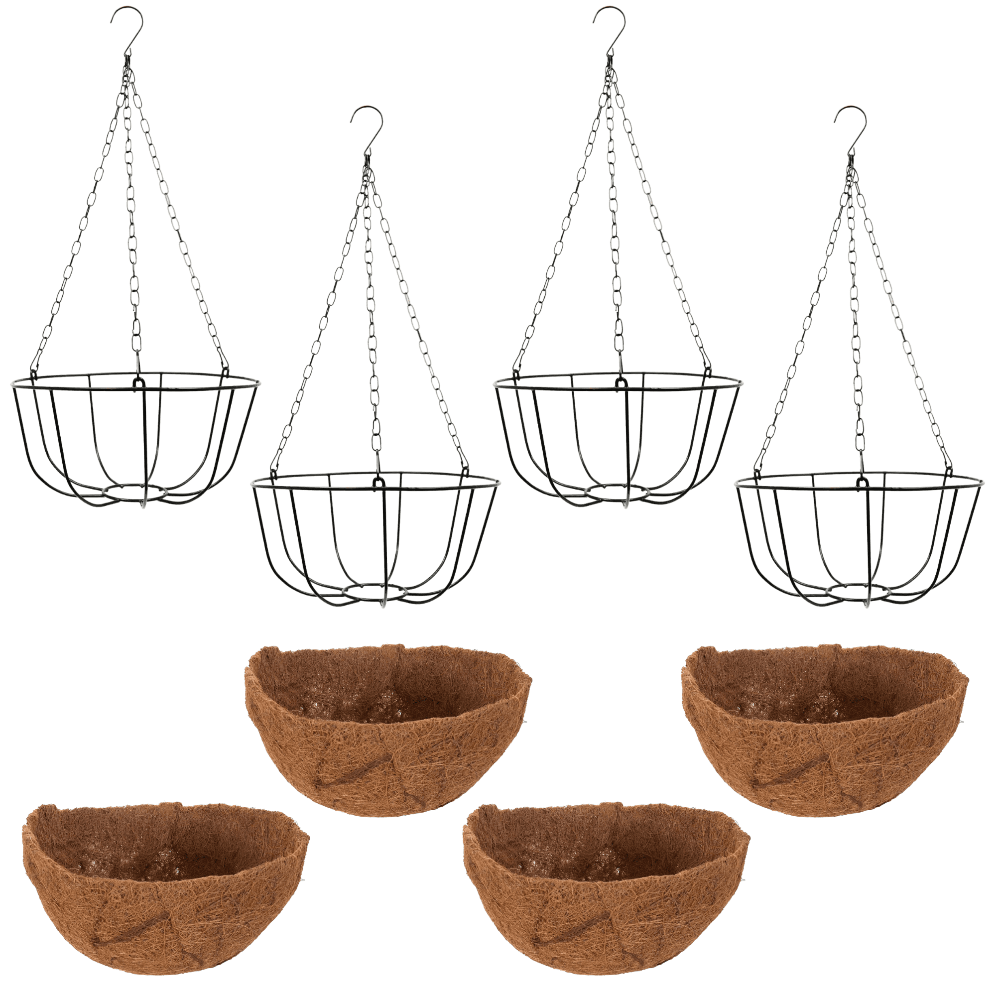 A1 Unlimited Hanging Wire Baskets (10 in) with PreMolded Coco Plant
