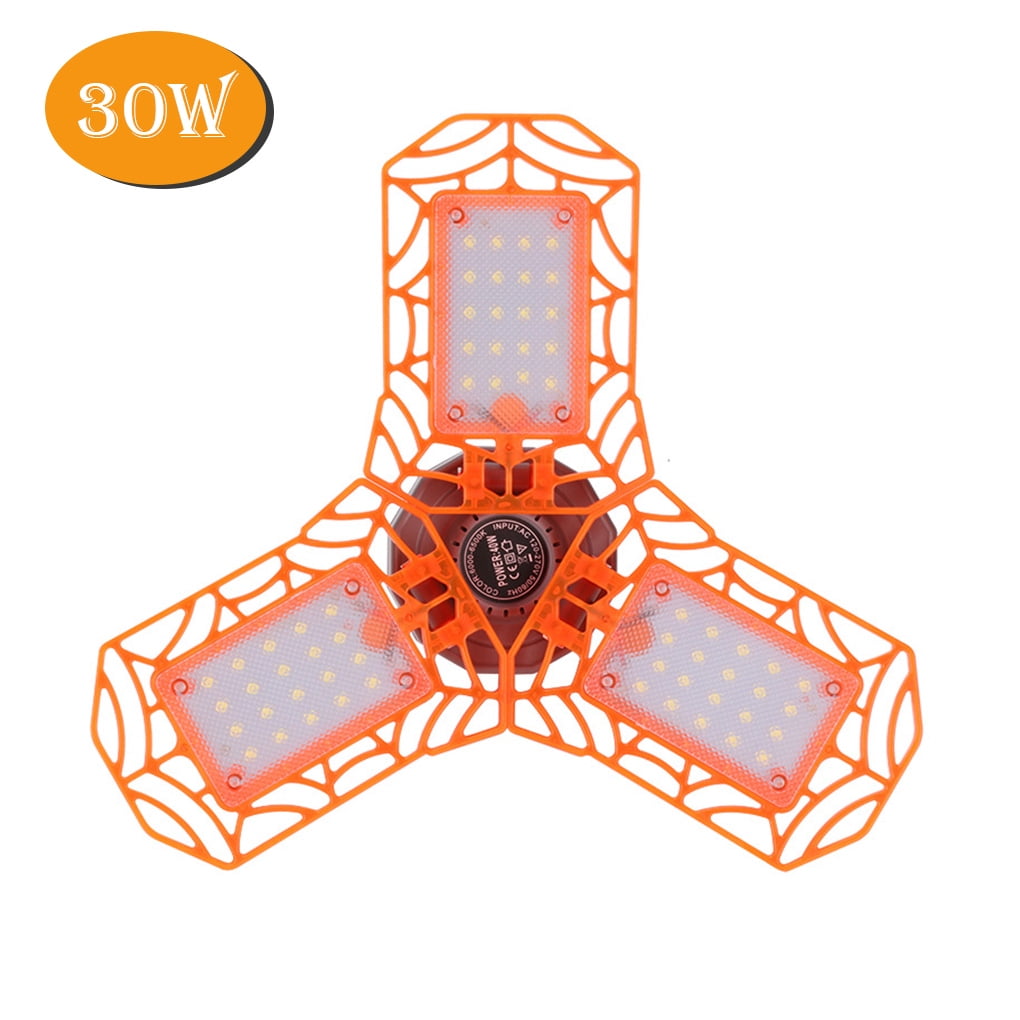 360 Degrees Triple Garage Light Indoor Folding Garage Lamp Waterproof Foldable LED Light 30W