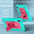 thumbnail image 2 of Kebiory for Walmart Onn 8 inch Tablet Case Gen 4 2024 Model,Heavy Duty Kids Friendly Shockproof with Shoulder Strap Kickstand Case for Walmart Onn 8 inch 2024 (Model:100135923) Tablet(Green/Pink), 2 of 8
