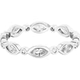 thumbnail image 3 of 14K Gold Plated Cubic Zirconia Stackable Ring | Marquise Eternity Band For Women | Plated Gold Stacking Ring High quality, 3 of 4