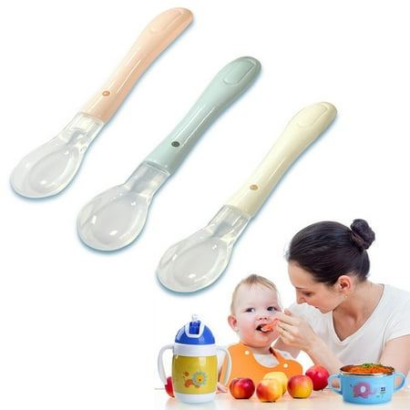 1pcs Baby Spoon Feeder Flatware New Safety Baby Learning