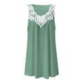 thumbnail image 4 of Women's Tops Tees Blouses Lace Neckline Loose Summer Sleeveless Basic Shirts Tank Tops for Women, 4 of 5