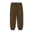 thumbnail image 6 of UVEASISHA Men's Big and Tall Cargo Pants Elastic Bottom Jogger Sweatpants Outdoor Casual Construction Work Pants Solid Color Tapered Trousers with Pockets Brown M, 6 of 6