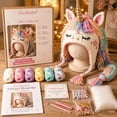 thumbnail image 3 of Fantasy Hood Hat DIY Crochet Kit,Complete Crochet Set for Beginners Adults,Animal Hood Hat Craft Kit with Premium Soft Yarn and Ergonomic Tools,Handmade Gift for Craft Lovers (#05), 3 of 6