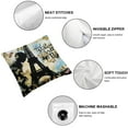 thumbnail image 6 of BANET Eiffel Tower Throw Pillow Covers Set of 2 Soft Paris Pillow Cases Cushion Covers for Living Room Bedroom Gloden Decorative Throw Pillowcases for Sofa Couch Chair 20x20in, 6 of 7