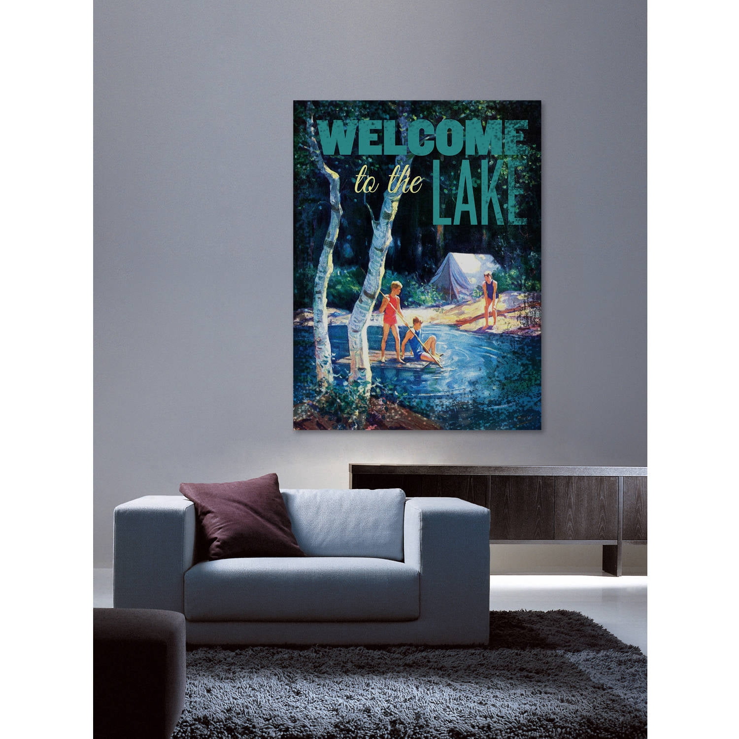 Marmont Hill - "Welcome to Lake" Painting Print on Wrapped Canvas